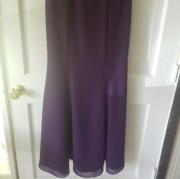 Plum Mother of the Bride Bridesmaid Dress Lace 10 - Picture 3 of 15